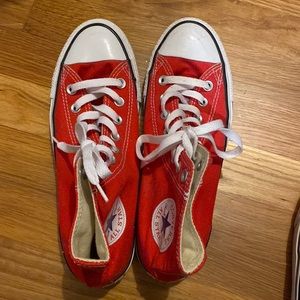 red Converse, size 9